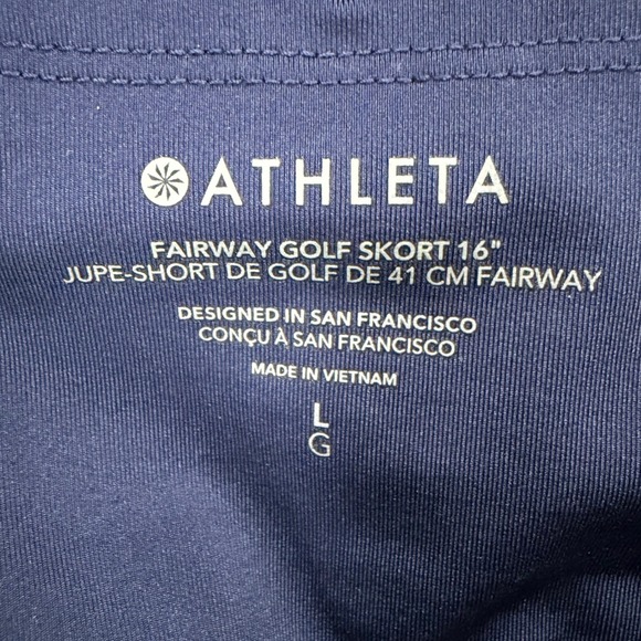 Athleta Fairway High Rise Golf 16" Skort Women L Blue Athletic Tennis Pickleball - Picture 9 of 12